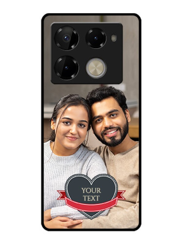 Custom Infinix Note 40 Pro 5G Custom Glass Phone Case - Just Married Couple Design