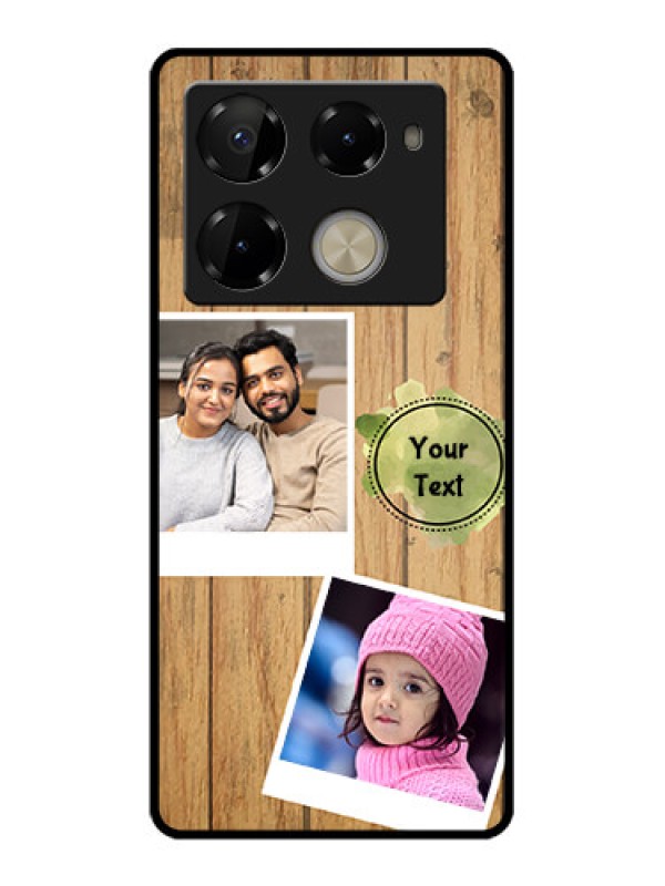 Custom Infinix Note 40 Pro 5G Custom Glass Phone Case - Wooden Texture Design