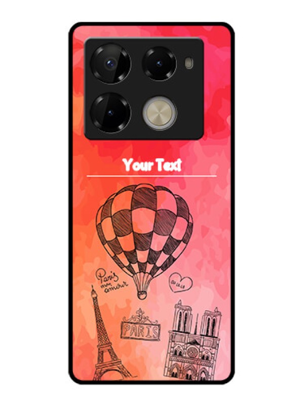 Custom Infinix Note 40 Pro 5G Custom Glass Phone Case - Paris Theme Design