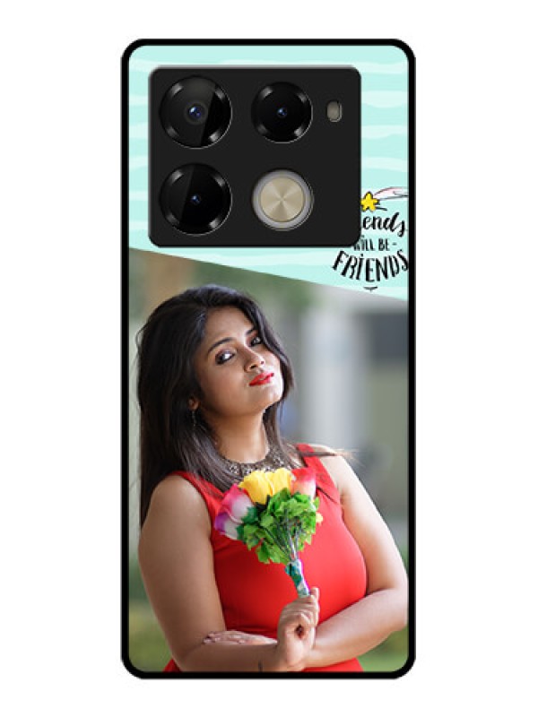 Custom Infinix Note 40 Pro 5G Custom Glass Phone Case - Friends Picture Icon Design
