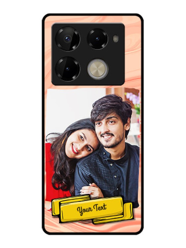 Custom Infinix Note 40 Pro 5G Custom Glass Phone Case - Marble Texture Design