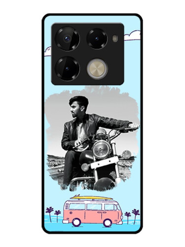 Custom Infinix Note 40 Pro 5G Custom Glass Phone Case - Travel and Adventure Design