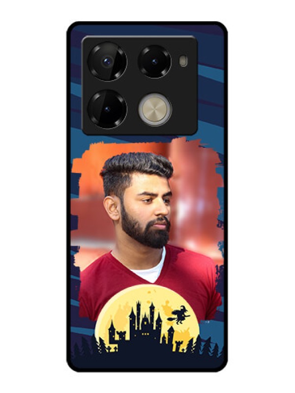 Custom Infinix Note 40 Pro 5G Custom Glass Phone Case - Halloween Witch Design