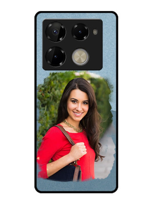Custom Infinix Note 40 Pro 5G Custom Glass Phone Case - Grunge Line Art Design