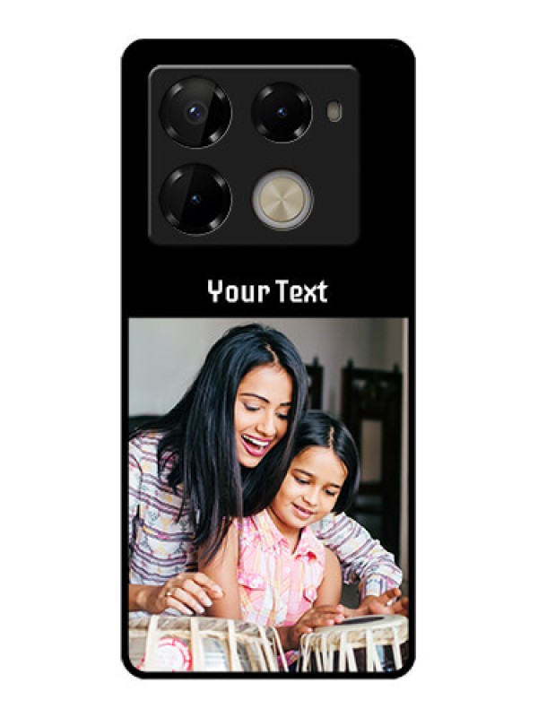 Custom Infinix Note 40 Pro 5G Custom Glass Phone Case - Photo With Name Design