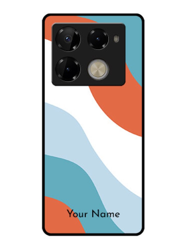 Custom Infinix Note 40 Pro 5G Custom Glass Phone Case - Coloured Waves Design