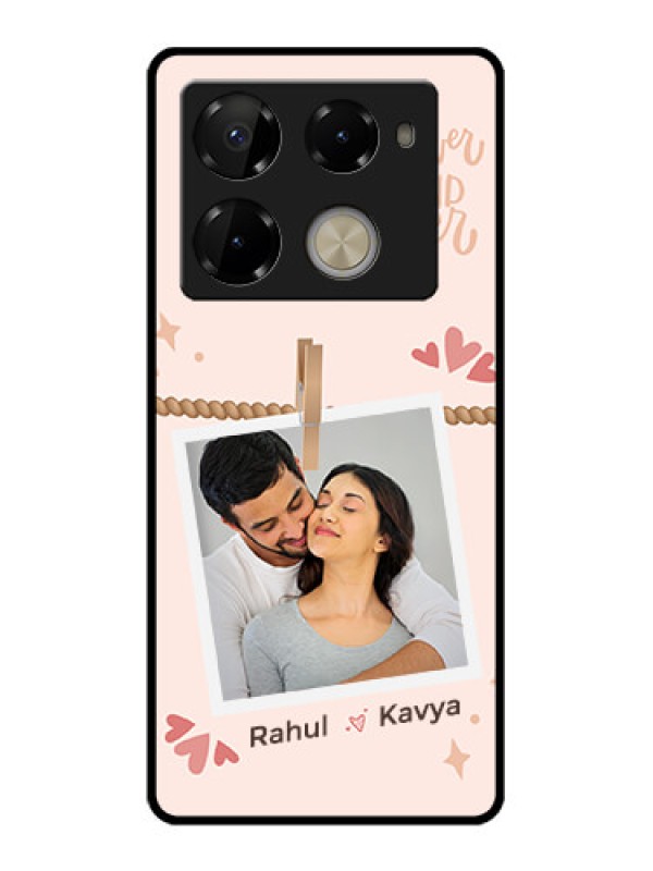 Custom Infinix Note 40 Pro 5G Custom Glass Phone Case - Forever And Ever Love Design