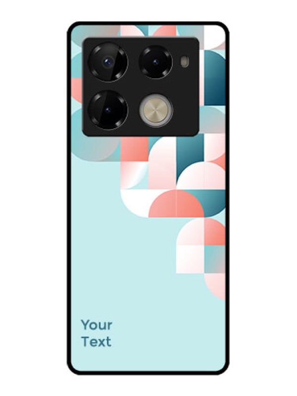 Custom Infinix Note 40 Pro 5G Custom Glass Phone Case - Stylish Semi - Circle Pattern Design