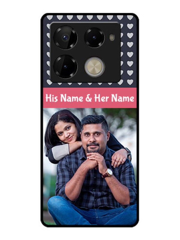 Custom Infinix Note 40 Pro Plus 5G Custom Glass Phone Case - Love Symbols Design