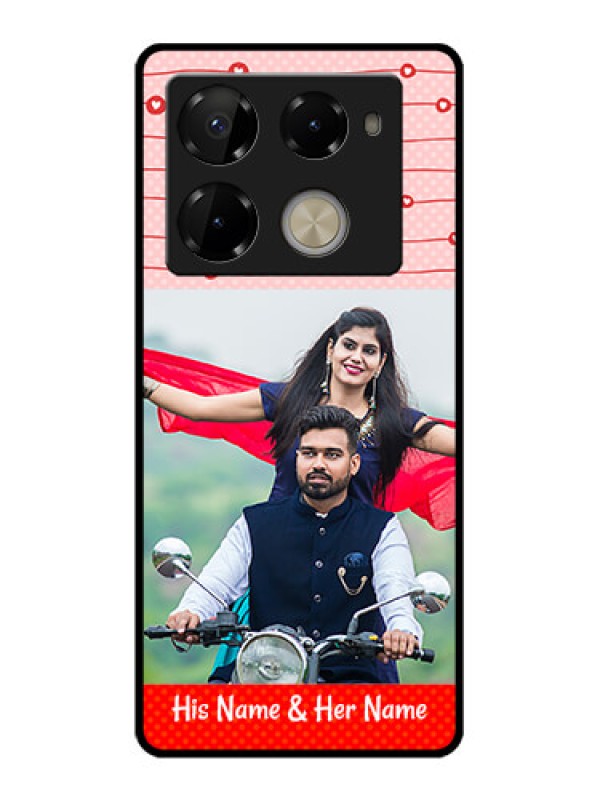 Custom Infinix Note 40 Pro Plus 5G Custom Glass Phone Case - Red Pattern Case Design