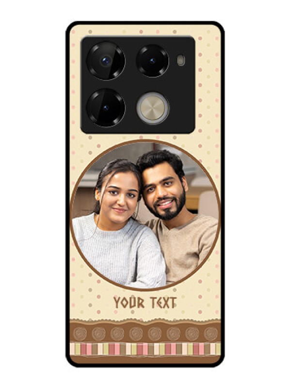 Custom Infinix Note 40 Pro Plus 5G Custom Glass Phone Case - Brown Dotted Mobile Case Design