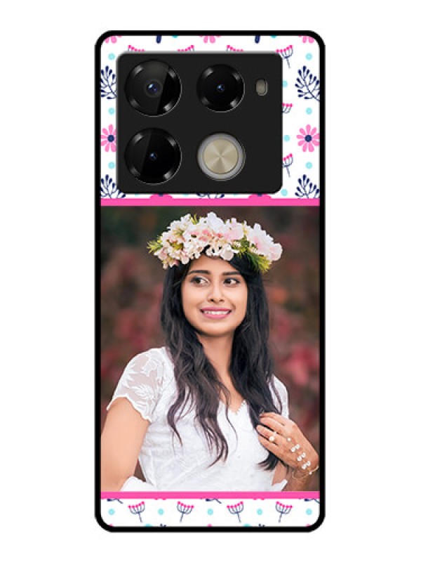 Custom Infinix Note 40 Pro Plus 5G Custom Glass Phone Case - Colorful Flower Design