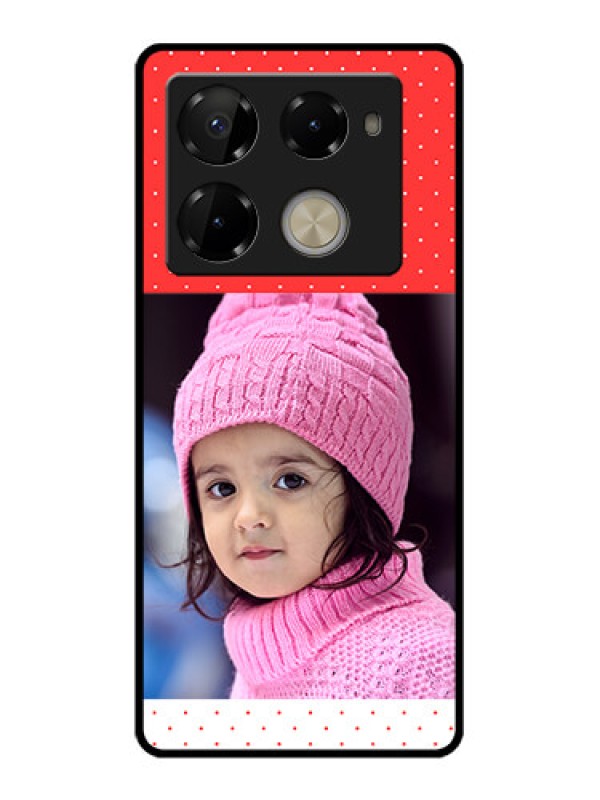 Custom Infinix Note 40 Pro Plus 5G Custom Glass Phone Case - Red Pattern Design
