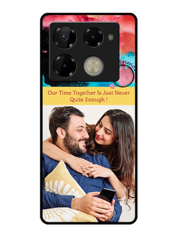 Custom Infinix Note 40 Pro Plus 5G Custom Glass Phone Case - Quote With Acrylic Painting Design