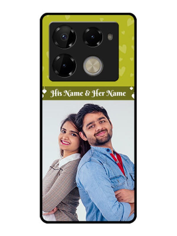 Custom Infinix Note 40 Pro Plus 5G Custom Glass Phone Case - You and Me Heart Design