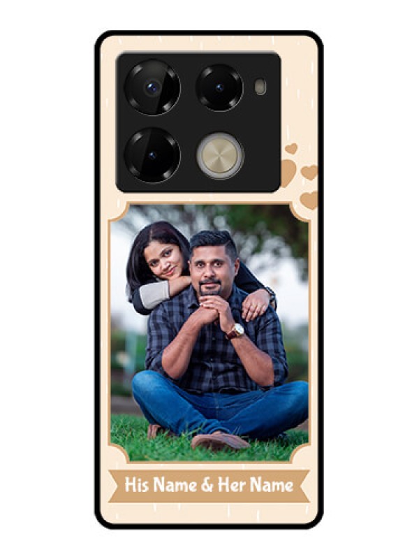 Custom Infinix Note 40 Pro Plus 5G Custom Glass Phone Case - With Confetti Love Design
