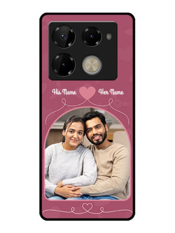 Custom Infinix Note 40 Pro Plus 5G Custom Glass Phone Case - Love Floral Design