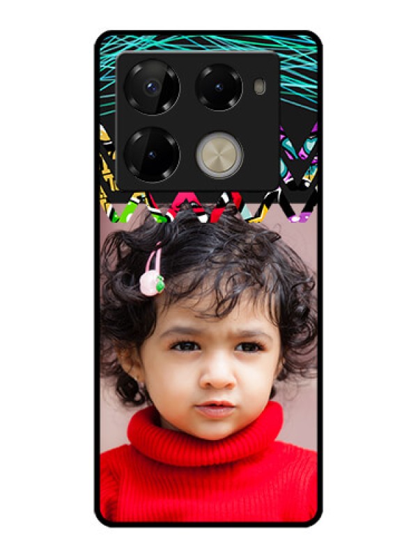 Custom Infinix Note 40 Pro Plus 5G Custom Glass Phone Case - Neon Abstract Design