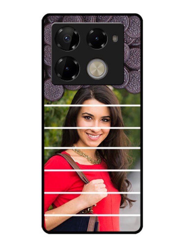 Custom Infinix Note 40 Pro Plus 5G Custom Glass Phone Case - With Oreo Biscuit Design