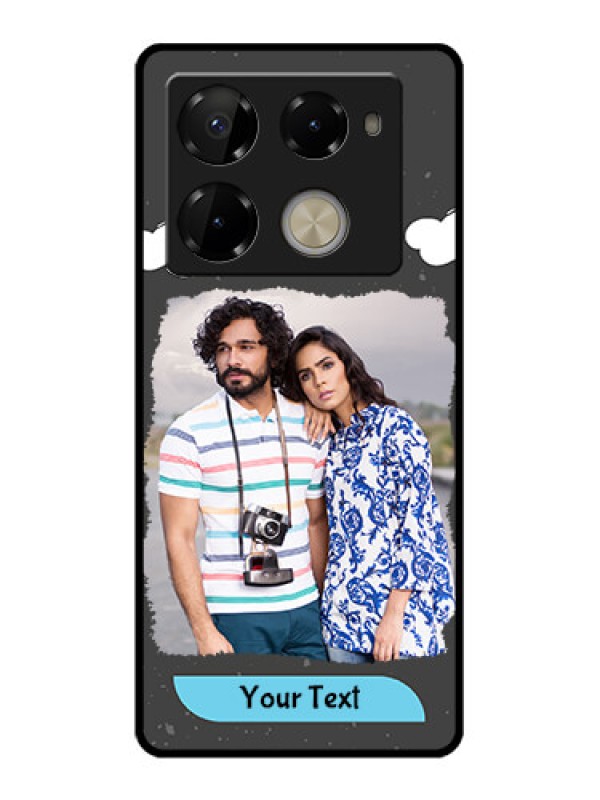 Custom Infinix Note 40 Pro Plus 5G Custom Glass Phone Case - Splashes With Love Doodles Design