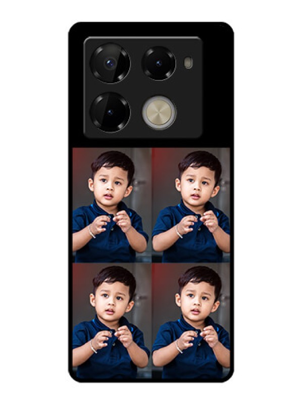 Custom Infinix Note 40 Pro Plus 5G Custom Glass Phone Case - 4 Image Holder Design