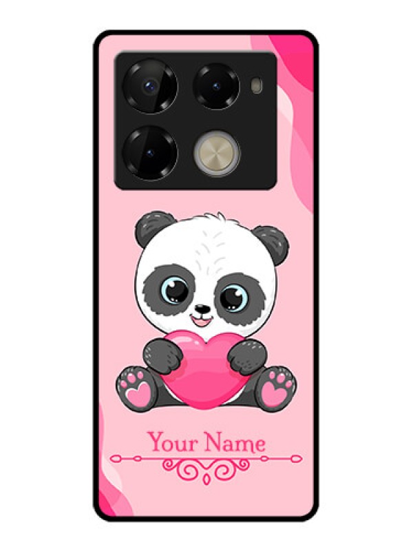 Custom Infinix Note 40 Pro Plus 5G Custom Glass Phone Case - Cute Panda Design