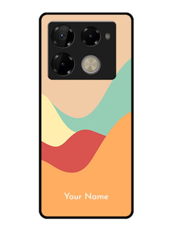 Custom Infinix Note 40 Pro Plus 5G Custom Glass Phone Case - Ocean Waves Multi - Colour Design