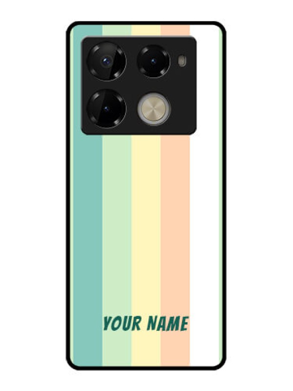 Custom Infinix Note 40 Pro Plus 5G Custom Glass Phone Case - Multi - Colour Stripes Design