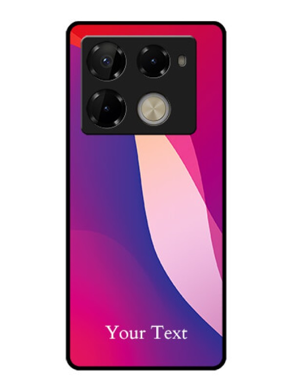 Custom Infinix Note 40 Pro Plus 5G Custom Glass Phone Case - Digital Abstract Overlap Design