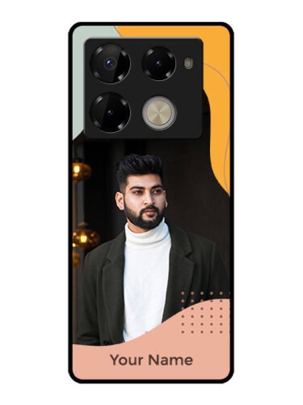 Custom Infinix Note 40 Pro Plus 5G Custom Glass Phone Case - Tri - Coloured Overlay Design