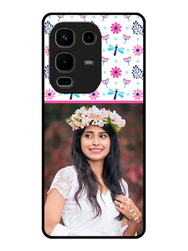 Custom Infinix Note 50s 5G Custom Glass Phone Case - Colorful Flower Design