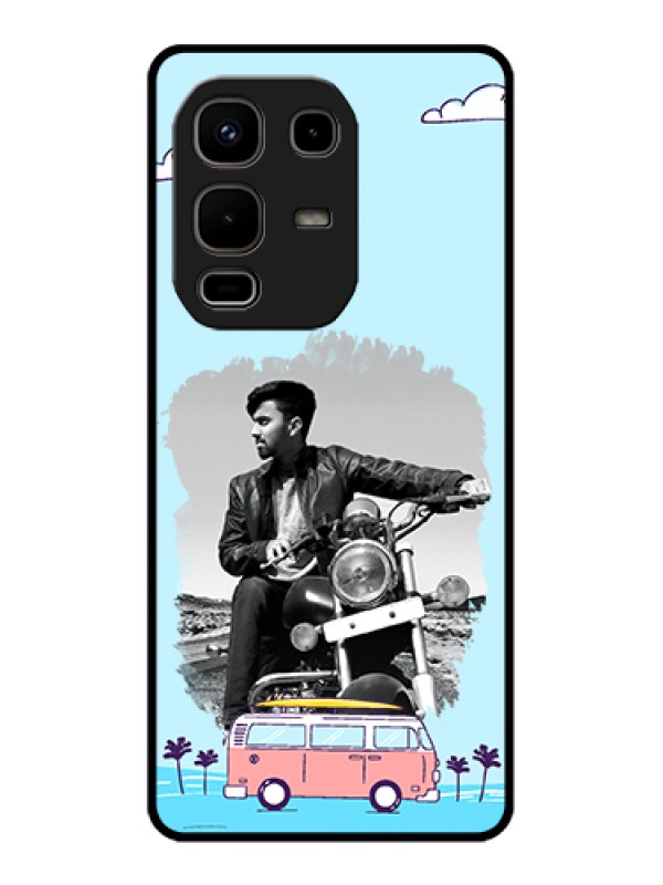 Custom Infinix Note 50s 5G Custom Glass Phone Case - Travel & Adventure Design