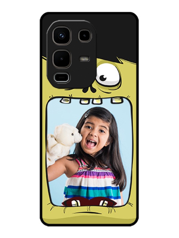 Custom Infinix Note 50s 5G Custom Glass Phone Case - Cartoon Monster Back Case Design