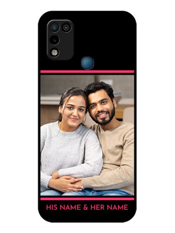 Custom Infinix Smart 5 Custom Glass Mobile Case - with Add Text Design