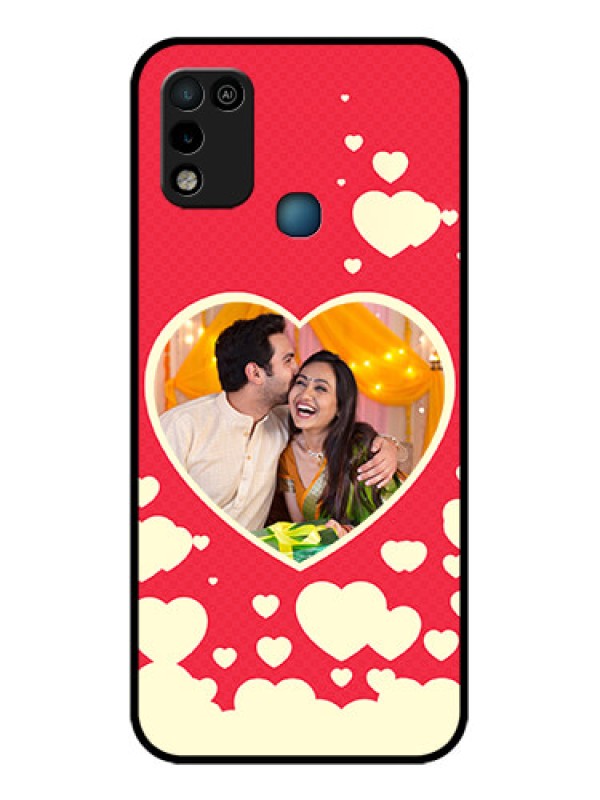Custom Infinix Smart 5 Custom Glass Mobile Case - Love Symbols Phone Cover Design