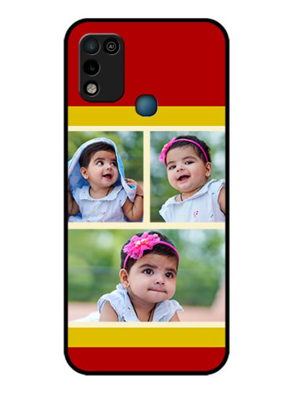Custom Infinix Smart 5 Custom Glass Mobile Case - Multiple Pic Upload Design