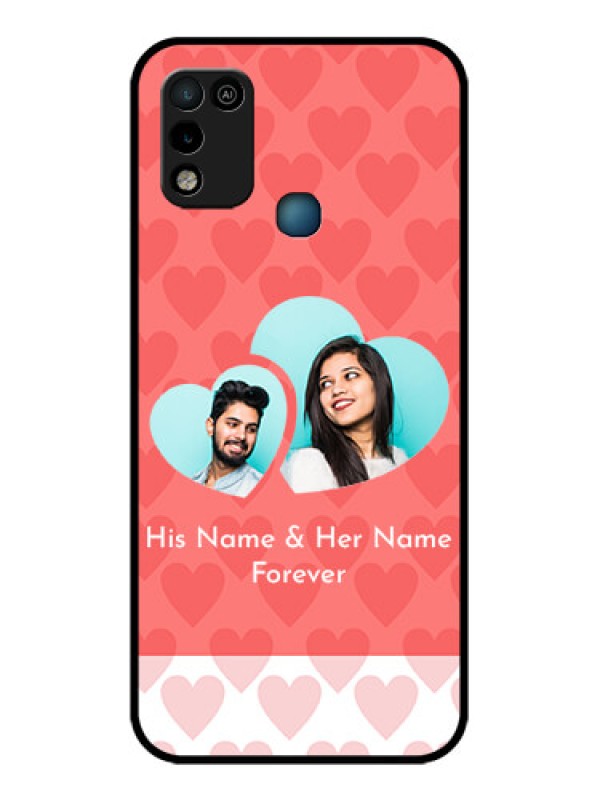 Custom Infinix Smart 5 Personalized Glass Phone Case - Couple Pic Upload Design