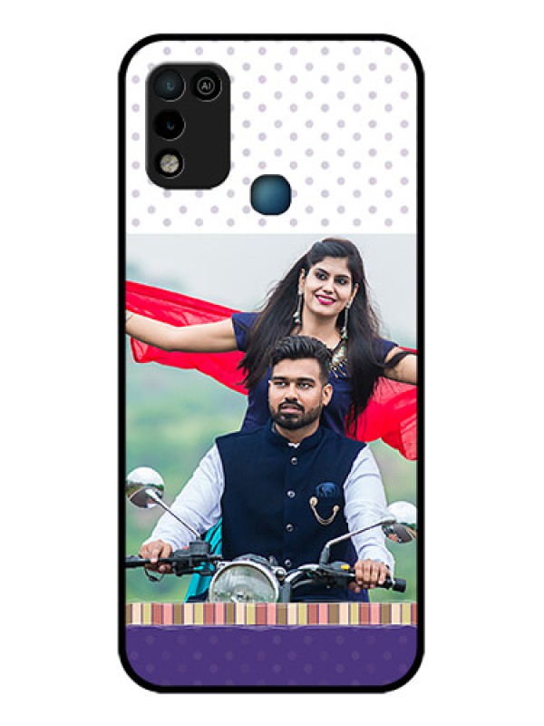 Custom Infinix Smart 5 Photo Printing on Glass Case - Cute Family Design