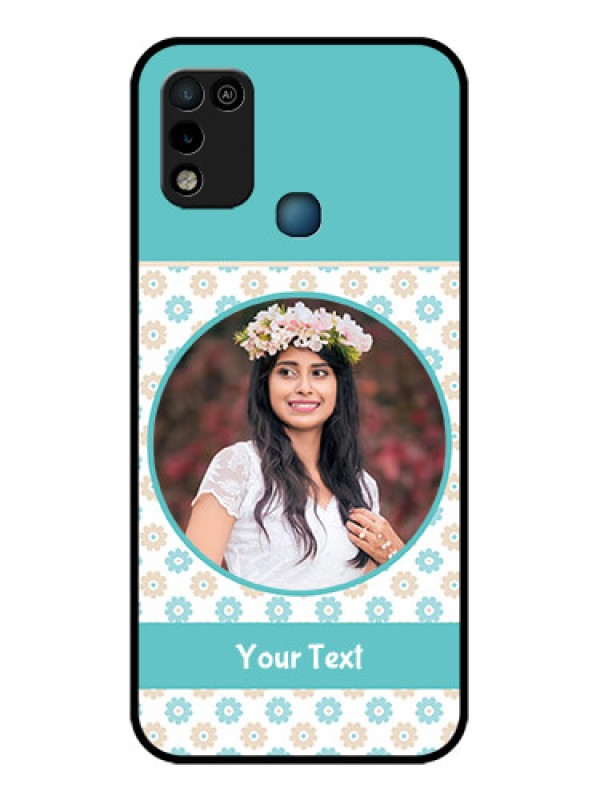 Custom Infinix Smart 5 Custom Glass Mobile Case - Beautiful Flowers Design