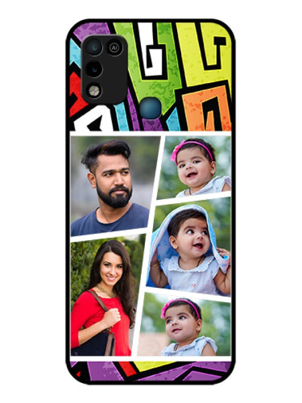 Custom Infinix Smart 5 Custom Glass Phone Case - Graffiti pattern Design