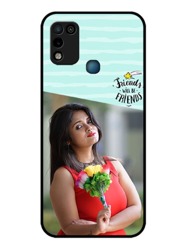 Custom Infinix Smart 5 Custom Glass Phone Case - Friends Picture Icon Design