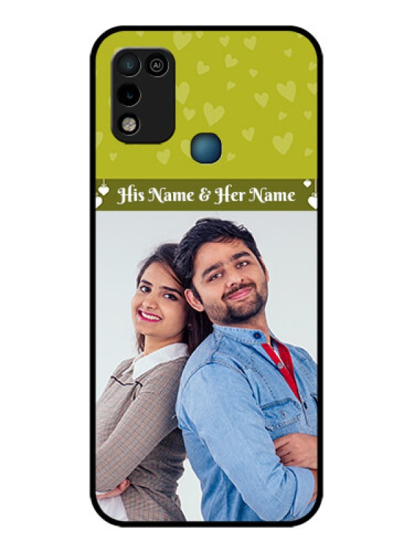 Custom Infinix Smart 5 Custom Glass Phone Case - You & Me Heart Design
