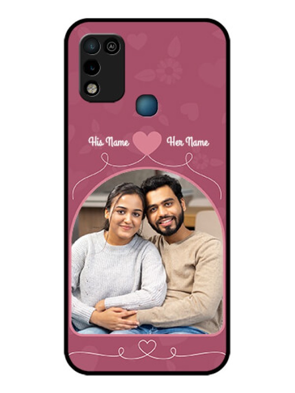 Custom Infinix Smart 5 Photo Printing on Glass Case - Love Floral Design