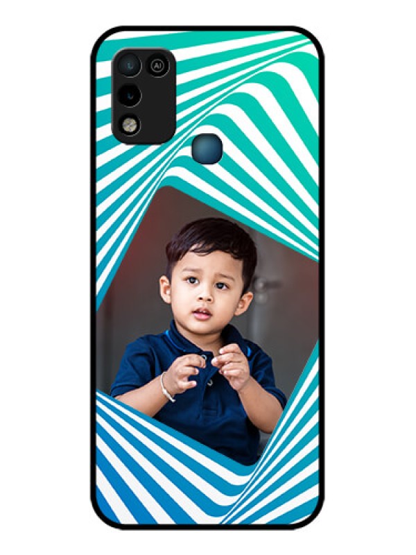 Custom Infinix Smart 5 Personalized Glass Phone Case - Abstract Spiral Design