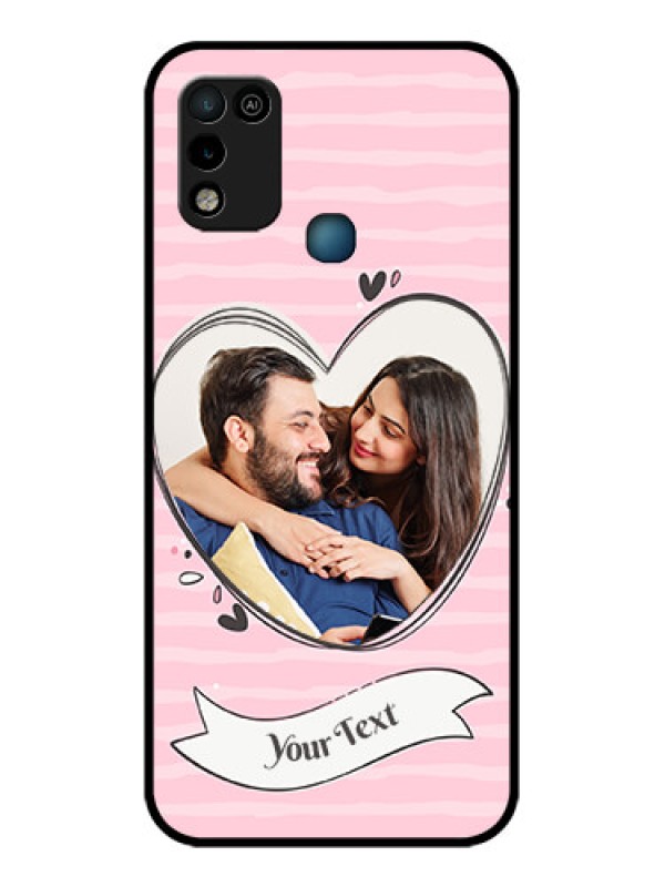 Custom Infinix Smart 5 Custom Glass Phone Case - Vintage Heart Design