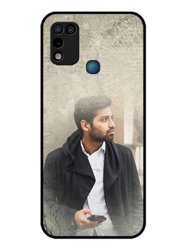 Custom Infinix Smart 5 Custom Glass Phone Case - with vintage design