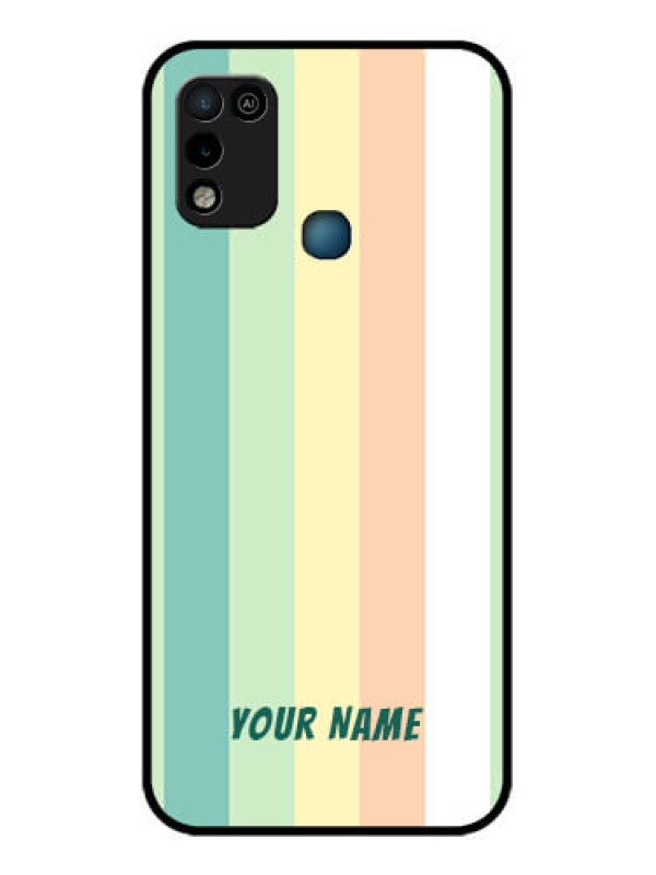 Custom Infinix Smart 5 Photo Printing on Glass Case - Multi-colour Stripes Design