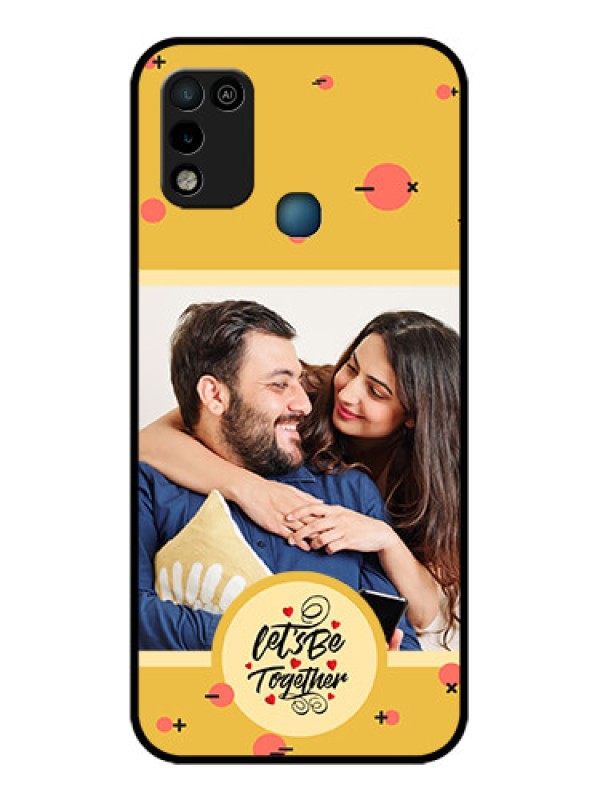 Custom Infinix Smart 5 Photo Printing on Glass Case - Lets be Together Design