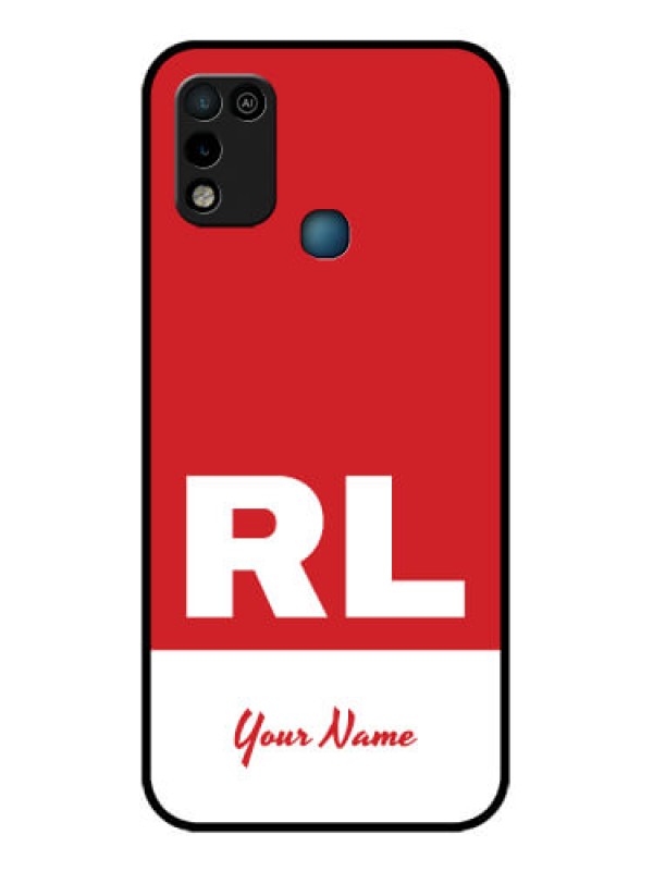 Custom Infinix Smart 5 Personalized Glass Phone Case - dual tone custom text Design