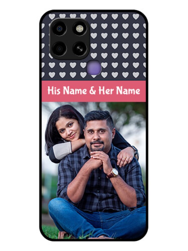 Custom Infinix Smart 6 Custom Glass Mobile Case - Love Symbols Design